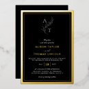 Search for black green gold wedding invitations Black and white