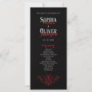Search for black red wedding programs Order of service