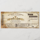 Search for vintage ticket wedding invitations Rsvp