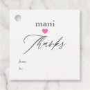 Search for mani thanks favor tags Pink