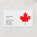 Search for maple leaf business cards Flag