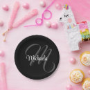 Search for monogram paper plates Black