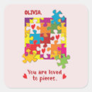 Search for puzzle piece stickers Red
