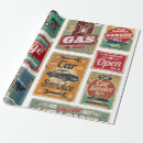 Search for vintage car wrapping paper Garage