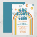 Search for groovy one birthday invitations Retro