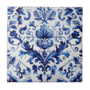 Search for floral tiles Blue and white