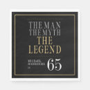 Search for 65th birthday napkins Black