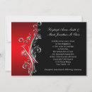 Search for black red silver wedding invitations Vintage