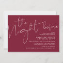 Search for burgundy rehearsal dinner invitations Minimalist