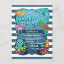 Search for sea life birthday invitations Ocean