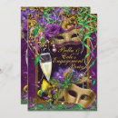 Search for green masquerade mask invitations Gold
