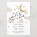 Search for moon and stars baby boy shower invitations Cute