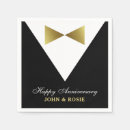 Search for 60th anniversary napkins Black and gold