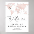Search for travel bridal shower welcome signs World map