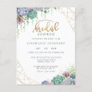 Search for succulent bridal shower invitations Botanical
