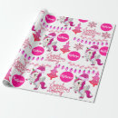 Search for unicorn christmas wrapping paper Girly