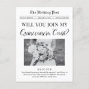 Search for newspaper birthday invitations Black and white
