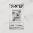 Search for funny cat business cards Dog walker