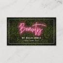 Search for neon business cards Makeup artist