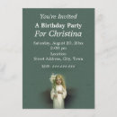 Search for angel birthday invitations Little girl