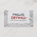 Search for plaster business cards Sheetrock