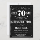 Search for cheers to 70 years invitations Black and white