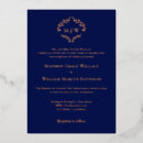 Search for rose gold and navy blue invitations Minimal