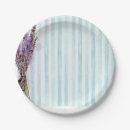 Search for white and baby blue stripes paper plates Bridal shower