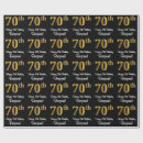 Search for 70th birthday wrapping paper 70 years old