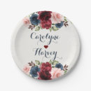 Search for navy and burgundy paper plates Calligraphy