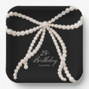 Search for 25th birthday plates Black white