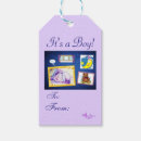 Search for baby announcement gift tags Blue