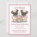 Search for pug birthday invitations Puppy
