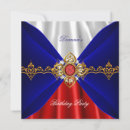 Search for royal blue and white birthday invitations Elegant birthday party
