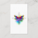 Search for dragonflies business cards Colorful