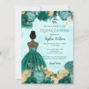 Search for turquoise quinceanera invitations Glitter
