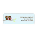 Search for owl return address labels Whimsical