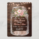 Search for mason jar baby shower invitations Rustic