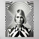 Search for optical illusions posters Black and white