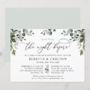 Search for eucalyptus rehearsal dinner invitations Botanical garden