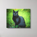 Search for black cat canvas prints Kitten
