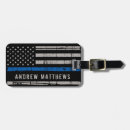 Search for police luggage tags Thin blue line