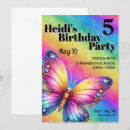 Search for purple butterfly birthday invitations Girly