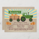 Search for tractor birthday invitations Girl