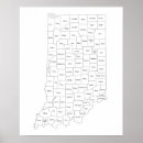 Search for indiana map art Counties