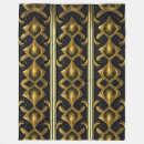 Search for art deco blankets Black and gold