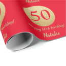 Search for 50th birthday wrapping paper 50 fifty years old