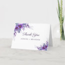Search for purple thank you cards Bride and groom