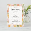 Search for pink orange bridal shower invitations Abstract