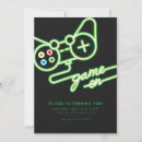 Search for boys 11th birthday invitations Neon